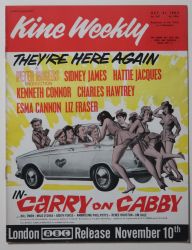 Carry on Cabby (trade ad) - Original Movie Poster