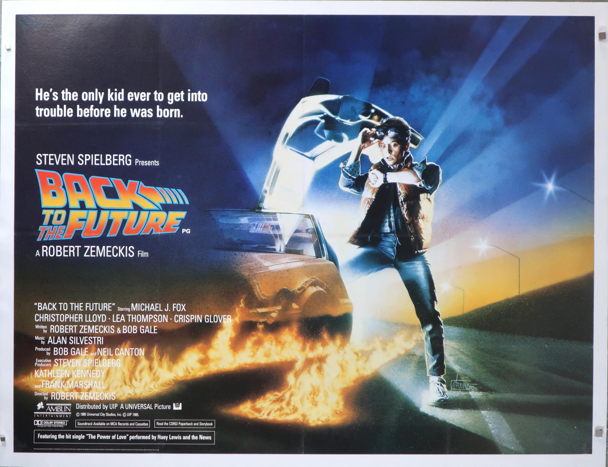 Back to the Future (1985) Original UK quad 40"x30" movie poster