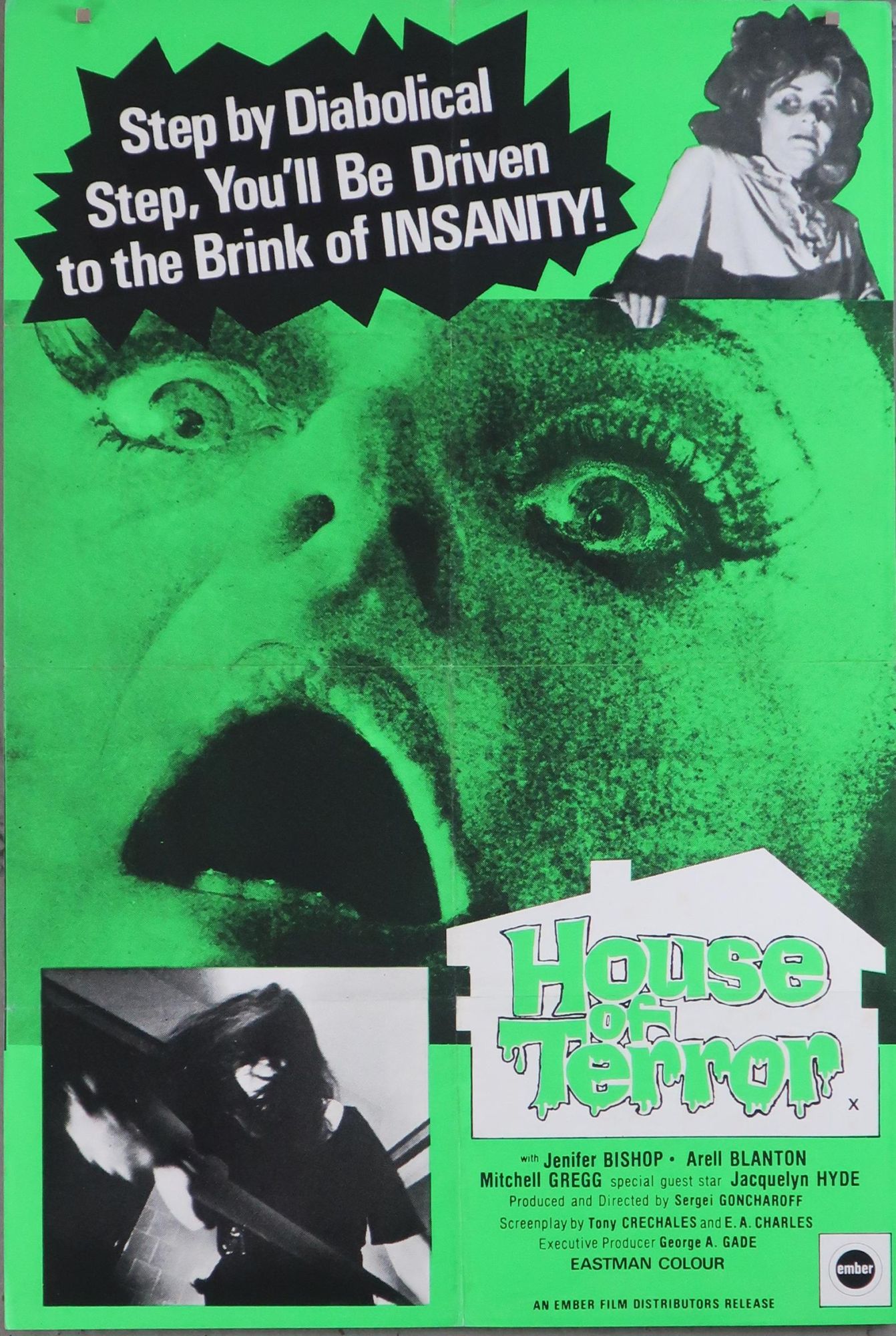 House of Terror (1973) Original UK DC 20" x 30" movie poster